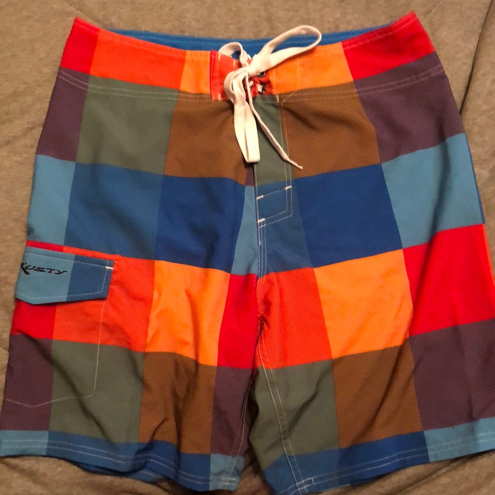 Colorful men’s board shorts by Rusty